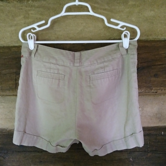 Banana Republic Martin Fit Linen Cotton Shorts Size 10 - Picture 3 of 5